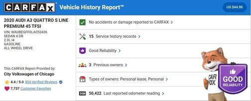 2020 Audi A3 2.0T S line Premium