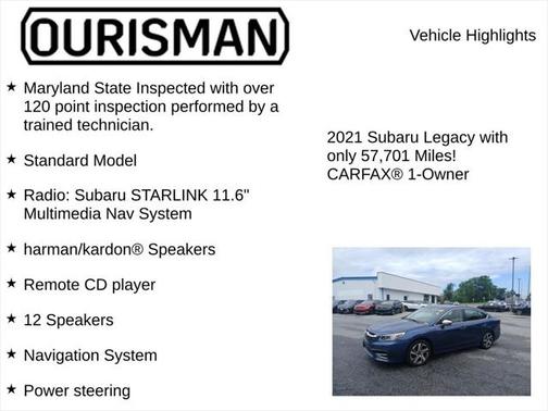 2021 Subaru Legacy Touring XT