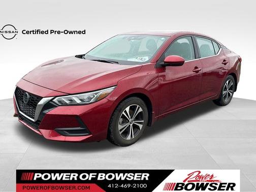 Scarlet Ember 2021 Nissan Sentra SV