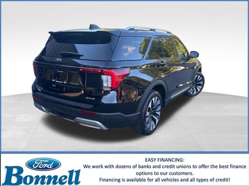 Black Metallic 2025 Ford Explorer Platinum