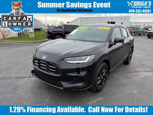 Crystal Black Pearl 2025 Honda HR-V AWD Sport