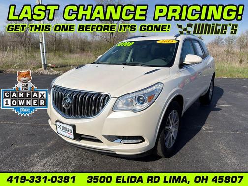 White Diamond Tricoat 2015 Buick Enclave Leather