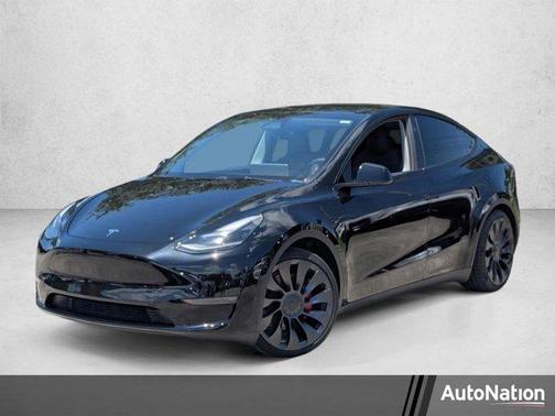 Solid Black 2025 Tesla Model Y Performance Dual Motor All-Wheel Drive