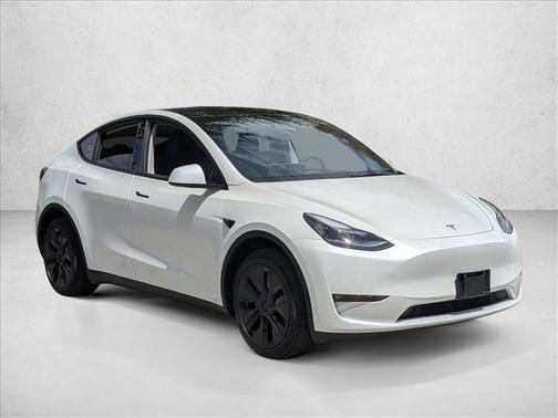 Pearl White Multi-Coat 2025 Tesla Model Y Long Range Dual Motor All-Wheel Drive