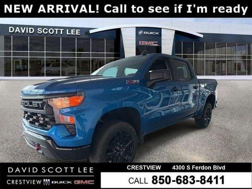 Glacier Blue Metallic 2024 Chevrolet Silverado 1500 Custom Trail Boss