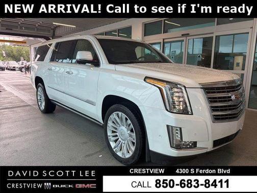 Crystal White Tricoat 2019 Cadillac Escalade ESV Platinum