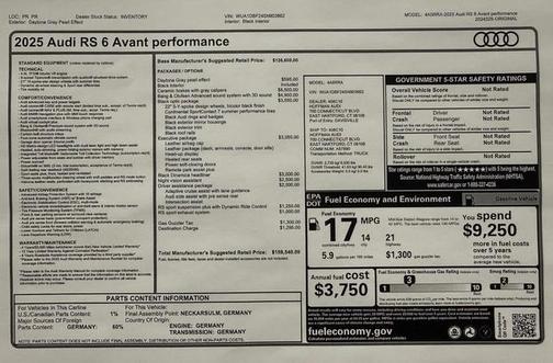 2025 Audi RS 6 Avant 4.0T