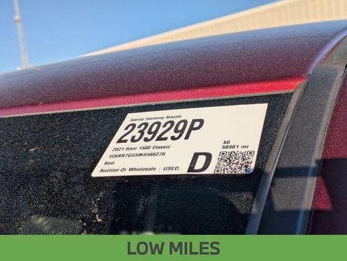 Delmonico Red Pearlcoat 2021 RAM 1500 Classic Warlock Quad Cab 4x4 6'4' Box