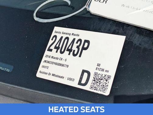 Crystal White Pearl Mica 2016 Mazda CX-5 Grand Touring