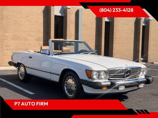White 1988 Mercedes-Benz S-Class 560 SL 2dr Convertible