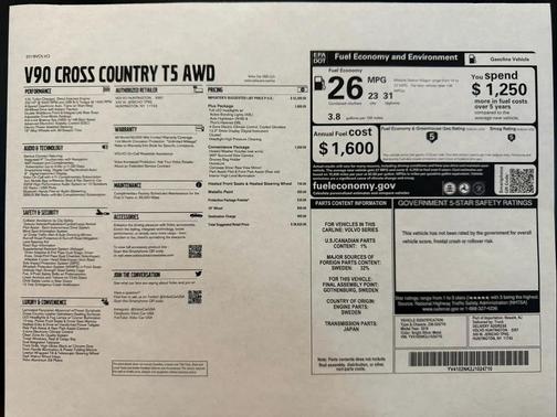 2018 Volvo V90 Cross Country T5