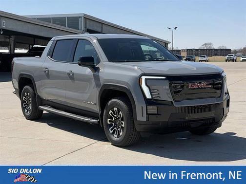 Thunderstorm Gray 2026 GMC Sierra EV Extended Range Elevation