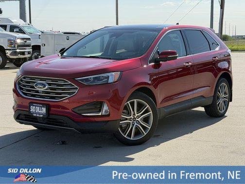 Rapid Red Metallic Tinted Clearcoat 2024 Ford Edge Titanium