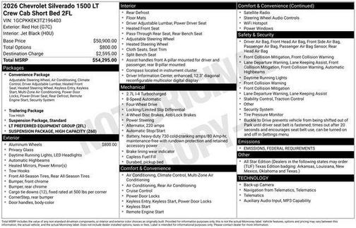 Red Hot 2026 Chevrolet Silverado 1500 LT