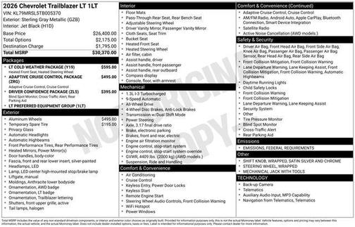 2026 Chevrolet Trailblazer LT