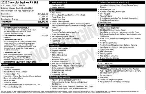 2026 Chevrolet Equinox AWD RS