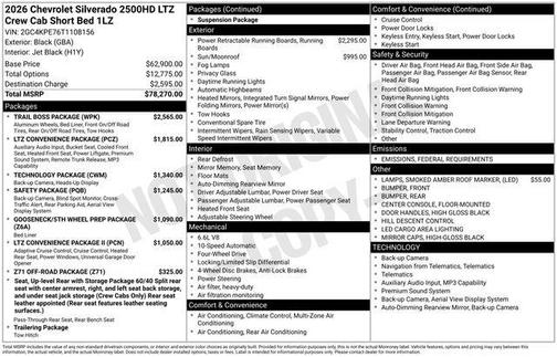 2026 Chevrolet Silverado 2500 LTZ