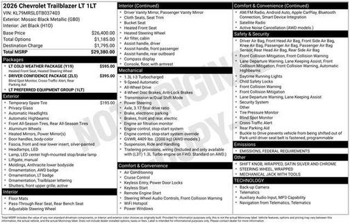 2026 Chevrolet Trailblazer LT