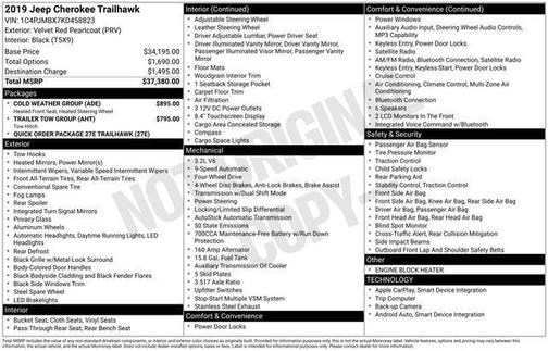 2019 Jeep Cherokee Trailhawk