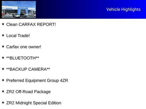 Black 2020 Chevrolet Colorado ZR2