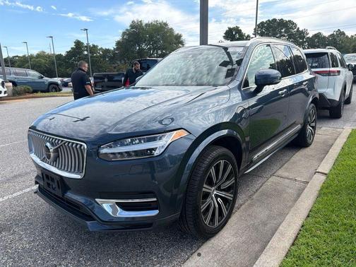 Denim Blue Metallic 2021 Volvo XC90 Recharge Plug-In Hybrid T8 Inscription 7 Passenger