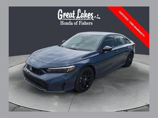 Blue Lagoon Pearl 2025 Honda Civic Hybrid Sport
