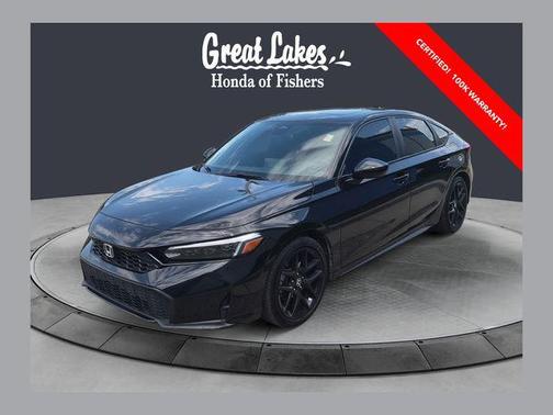 Crystal Black Pearl 2025 Honda Civic Hybrid Sport