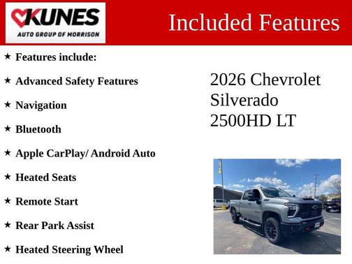 Sterling Gray Metallic 2026 Chevrolet Silverado 2500 LT