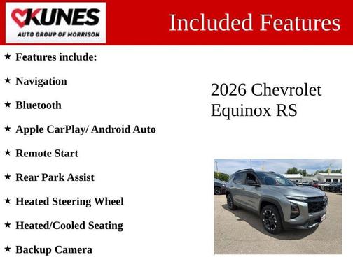 Sterling Gray Metallic 2026 Chevrolet Equinox AWD RS