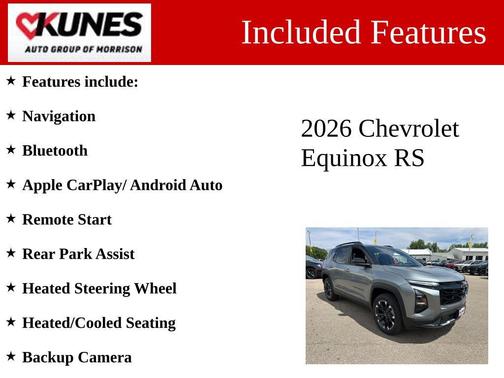 Sterling Gray Metallic 2026 Chevrolet Equinox AWD RS