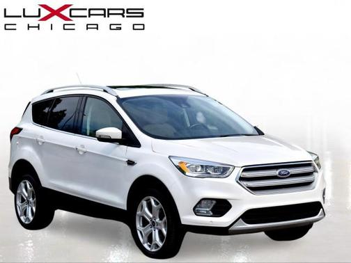 White Platinum Metallic Tri-Coat 2019 Ford Escape Titanium
