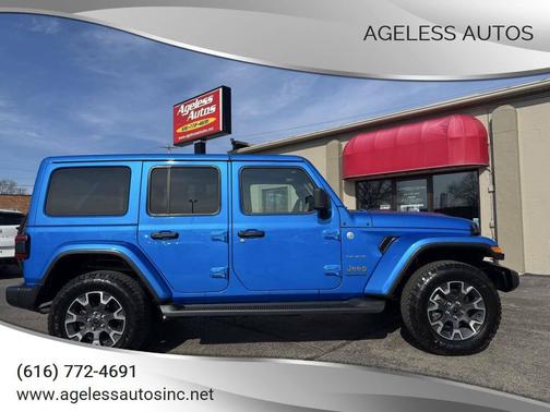 Hydro Blue 2024 Jeep Wrangler 4-Door Sahara