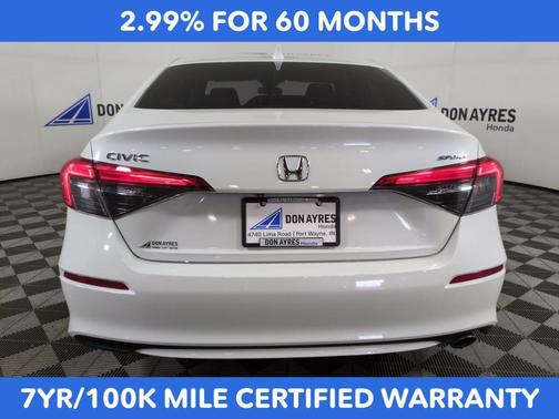 Platinum White 2024 Honda Civic Sport