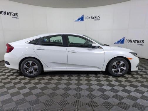 White 2019 Honda Civic LX