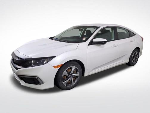 White 2019 Honda Civic LX