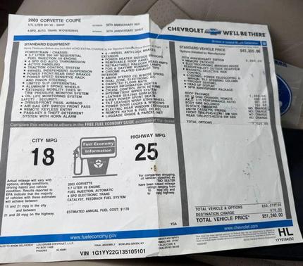 2003 Chevrolet Corvette Base