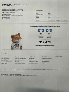 2003 Chevrolet Corvette Base