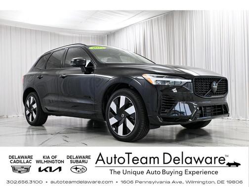 Onyx Black Metallic 2025 Volvo XC60 Plug-In Hybrid Plus, T8 AWD Electric/Gasoline, Dark
