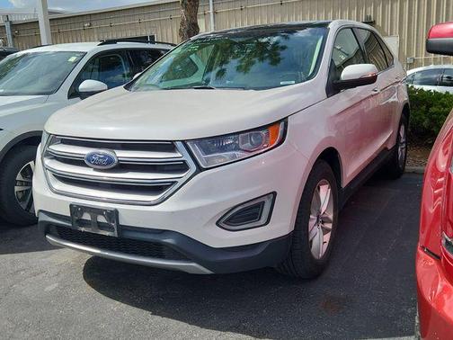 White Platinum Clearcoat Metallic 2015 Ford Edge SEL