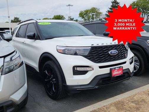 Star White Metallic Tri-Coat 2023 Ford Explorer ST