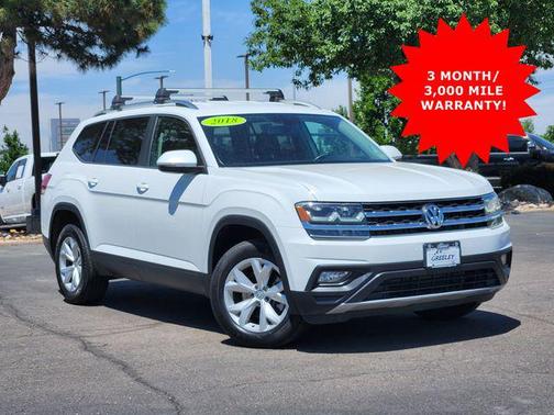 Pure White 2018 Volkswagen Atlas 3.6L SE