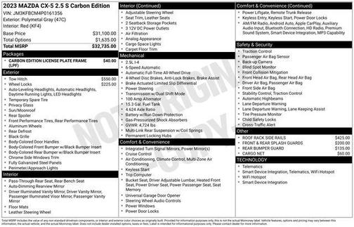 2023 Mazda CX-5 2.5 S Carbon Edition