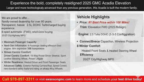 2025 GMC Acadia Elevation