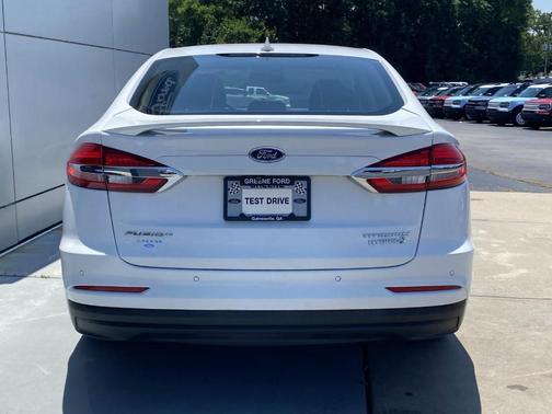 Oxford White 2019 Ford Fusion Hybrid Titanium