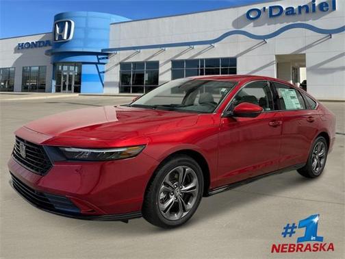 Radiant Red Metallic 2025 Honda Accord Hybrid EX-L Sedan