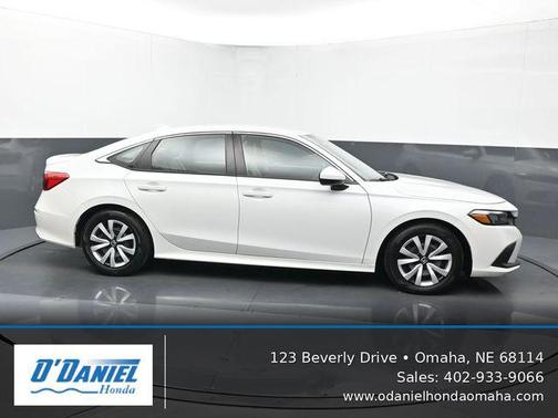 Platinum White Pearl 2023 Honda Civic LX