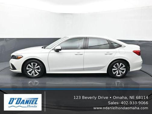 Platinum White Pearl 2023 Honda Civic LX