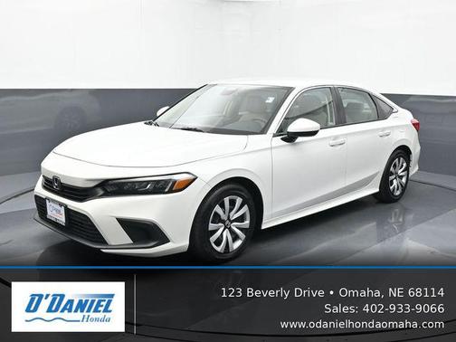 Platinum White Pearl 2023 Honda Civic LX