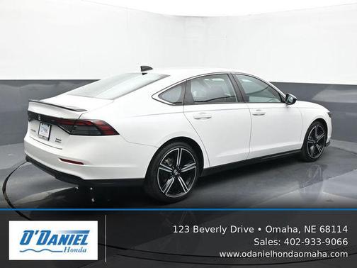 Platinum White 2023 Honda Accord Hybrid Sport