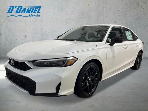 Platinum White Pearl 2026 Honda Civic Hybrid Sport